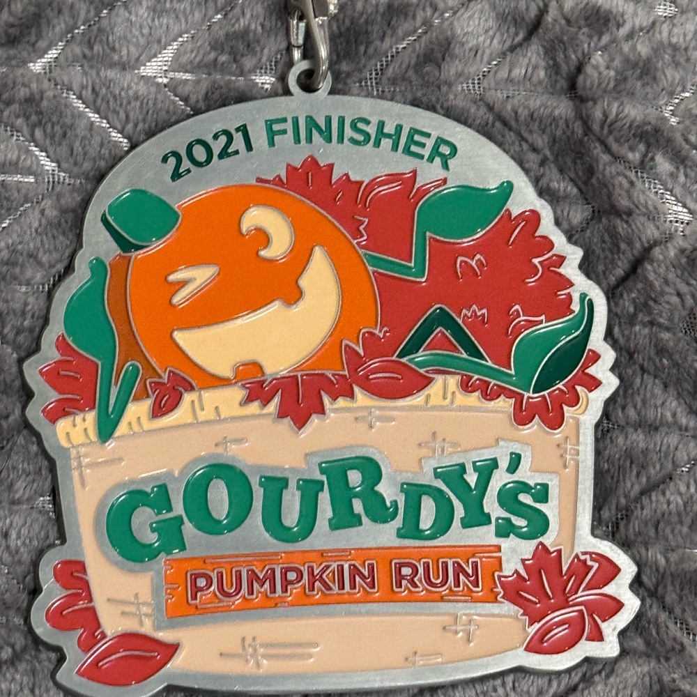 Pumpkin Run 2021 Finisher Medal - Orange & Green